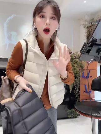 桃子自制 10003 【排骨马甲】高品质冬季保暖百搭羽绒马甲90白鸭绒#面料柔软舒适 #好穿又好搭