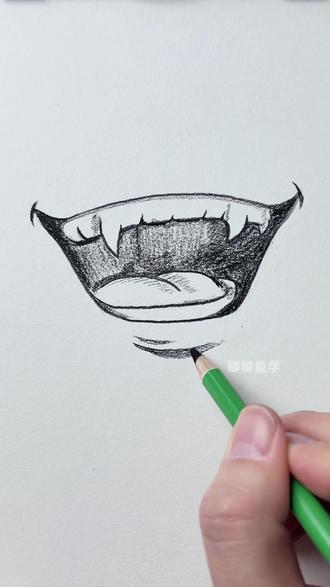 嘴巴怎么画?一分钟学会 #简笔画 #绘画过程 #画画打卡 #嘴巴怎么画 #内容启发搜索