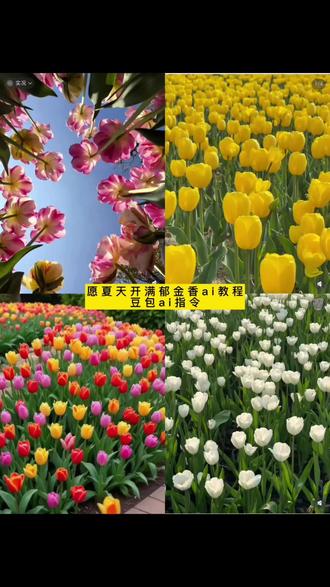 大家咖在找了#这个愿夏天开满郁金香#这是我见过最香的郁金香ai制作教程来了#豆包ai#豆包出大片有两把刷子