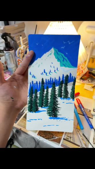 #翻翻乐 #治愈 #丙烯画 第二张画来喽~