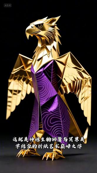 展翅高飞的金色狮鹫,宛如神话中走来的战士 #圣斗士星矢 #麒麟