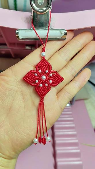 花片挂件教程来了#民间手艺 #编绳教程 #做手工我是认真的 #纯手工打造 #谁还没个隐藏技能