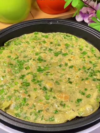 纯荞麦面粉,没有一滴小麦粉#早餐吃什么 荞麦韭菜鸡蛋饼#荞麦面粉 #粗粮主食