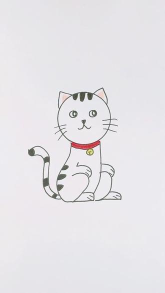 用数字画小猫咪,简单有趣#简笔画 #一起学画画 #儿童简笔画 #创意美术 #绘画教程
