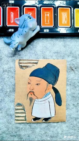 Q版李白来也
#绘画教程#国画#手绘#跟着抖音学画画#零基础学国画