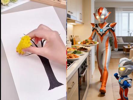 简笔画拼图系列#自学画画打卡 #儿童动画 #奥特曼