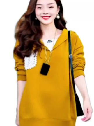 #上衣#假两件#卫衣外套#连帽卫衣#休闲穿搭@DOU+小助手