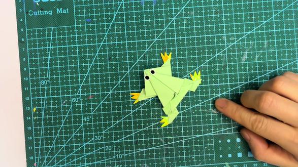 好玩的小青蛙,弹跳小青蛙,小青蛙折#手工折纸