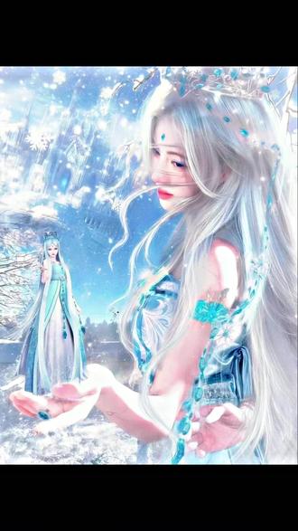 “亚特兰蒂斯的雪好大”#鞠婧祎#叶罗丽冰公主