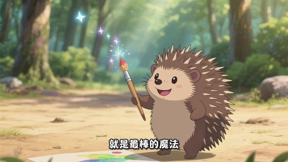 #热门 #儿童睡前故事#启蒙教育 《小刺猬的魔法画笔》