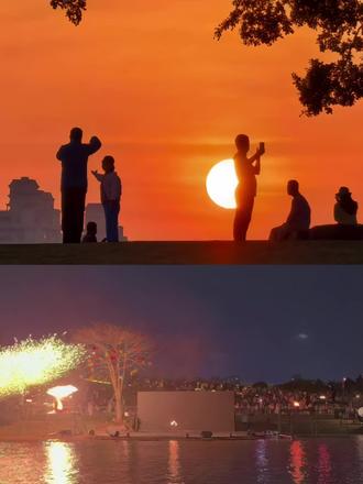 二十万人涌进青秀山观看打铁花非遗表演#原创诗词首发 #创作者中心 #创作灵感 #青秀山#春节