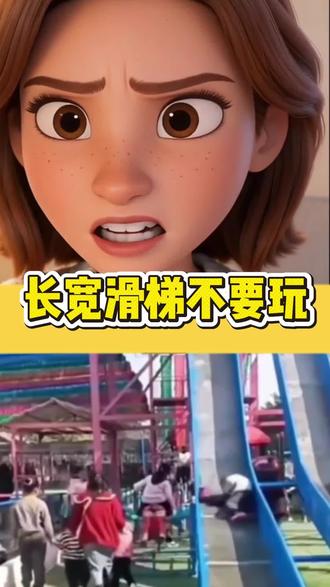 游乐场“长宽”滑梯不要玩 实在太危险了#安全教育 #安全意识 #儿童安全 #儿童安全教育 #儿童安全意识
