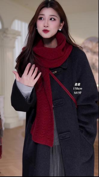 冬日出街 碳黑羊毛大衣才是主角#外出穿搭 #ootd穿搭 #冬季穿搭