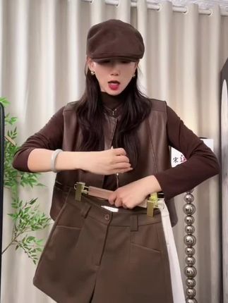 毛呢短裤女2025秋冬高腰显瘦靴裤百搭阔腿裤A字胖MM大码85-160斤