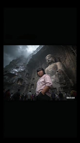 龙门石窟打卡p图教程来了#豆包ai#豆包P图已经nextlevel了 #p图教程