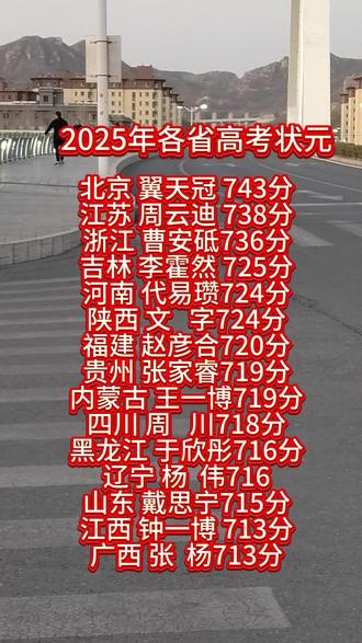 2025年各省高考状元#高考 高考状元#高考分数
