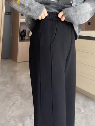 大码窄版运动裤女胖m300斤春夏季新款垂感宽松直筒休闲显瘦阔腿裤#大码女装#遮肉显瘦#面料柔软舒适#爆款热卖中 #价格实惠