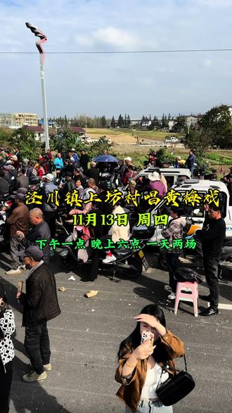 今天想看戏的注意啦 #黄梅戏 #农村看大戏