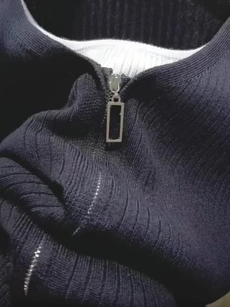 【80-180斤】韩版女装拼接时尚气质显瘦拼色假两件针织衫202#每日分享 #针织衫 #穿出高级感 #新品穿搭 @木辛休闲服装