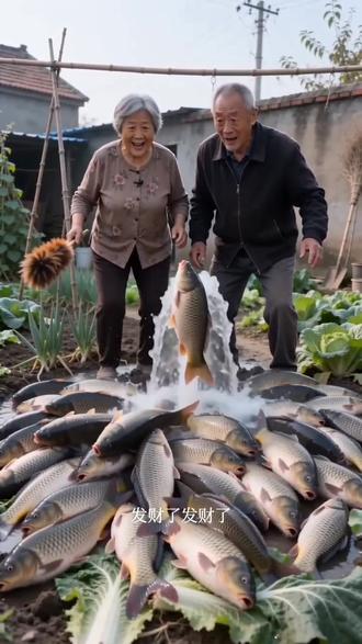 #AI菜园刨地遇鱼涌 #随变ai随便玩