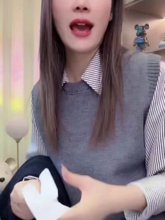 秋季新款法式拼接针织假两件条纹衬衫女装高级设计感长袖针织