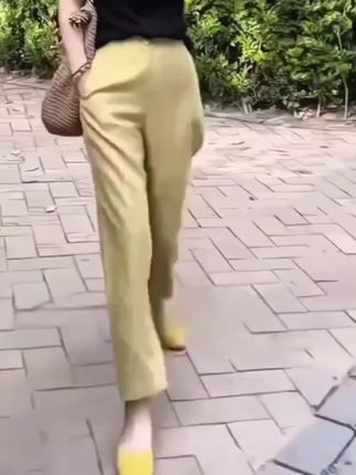 【专柜正品】夏季新品钛金 棉天 丝弯刀裤高腰窄版显瘦直筒裤1781#谁穿谁好看 #百搭神裤 #直筒裤 #休闲裤