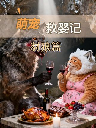 突然出现一只害人的大灰狼,多亏了有橘猫!#橘猫 #大灰狼 #宝宝 #即梦ai