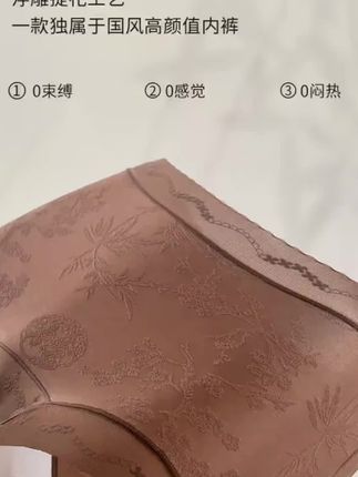 新中式国风无痕10A抗菌加宽加长裆收腹提臀聚乳酸中腰内裤EG250