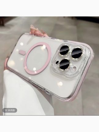 少女粉适用苹果16pro手机壳透明磁吸简约网红男女款ins防摔高级感#手机壳高级款 #防摔手机壳 #磁吸手机壳 #透明手机壳#百搭手机壳