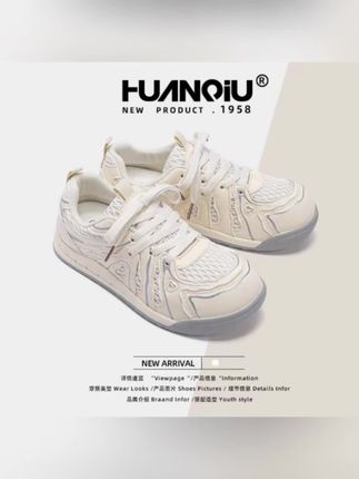 HUANQIU/环球通勤搭裙子小白鞋女鞋2025夏季新款韩版百搭休闲板鞋#潮鞋推荐好看不贵 #板鞋男款 #哎哟喂你鞋真好看 #透气舒适 #板鞋男款推荐