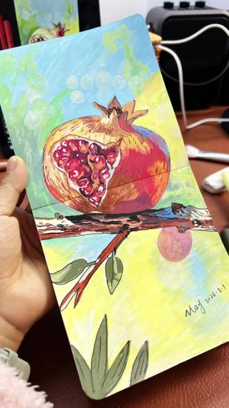 新手第三弹,感觉好像越来越有自信了哈哈#丙烯画 #丙烯马克笔 #翻翻乐 #手绘 #手绘教程