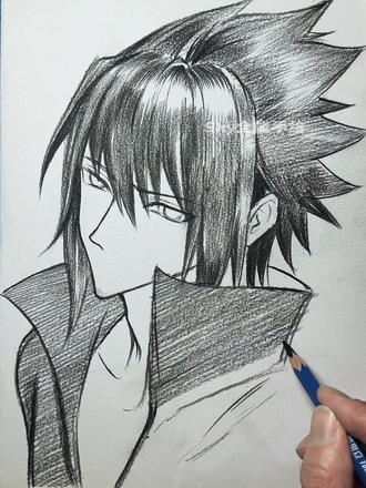 上一次画二柱子还是好久的时候,再画一次回味一下。 #日常瞎画 #绘画过程 #火影忍者 #宇智波佐助 #手绘 @抖音小助手