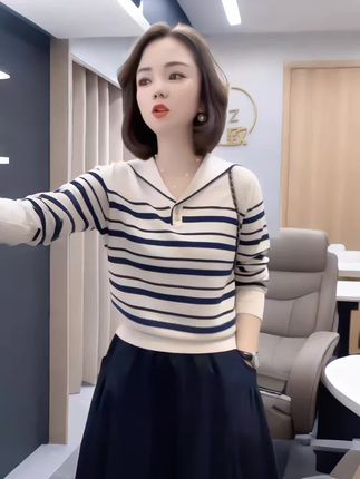 #高级感穿搭 #时尚洋气#针织衫#谁穿谁好看