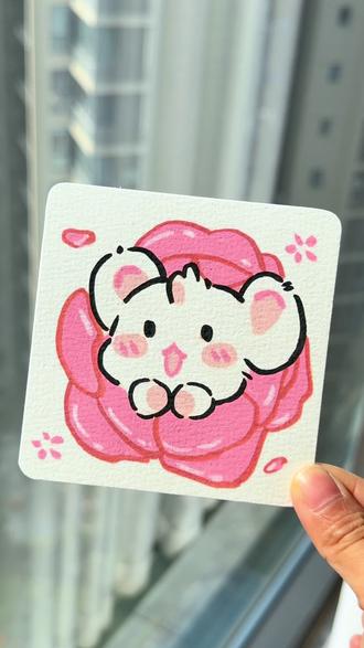 挑战画100个可爱头像第2天|粉色小熊
#丙烯马克笔绘画 #简笔画 #画画 #一起学画画 #你发图片我来画