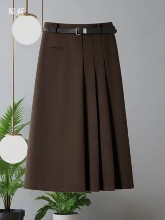 #半身裙#高腰显瘦中长款百褶裙#时尚百搭包臀裙#时尚百搭