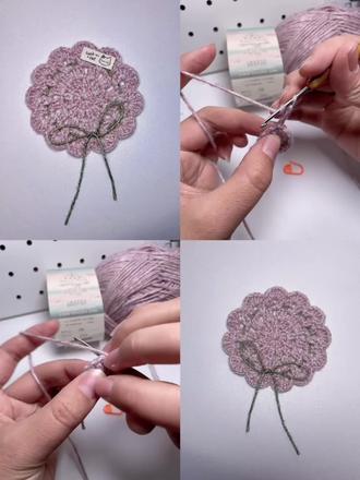 钩针|丁香花朵杯垫🍀视频教程 🧵@苏苏姐家官方旗舰店 印象雾羽08
🪡2.5
图解@豆子手工
#杯垫 #钩针小物 #毛线钩织 #钩针教程手工diy #手工编织零基础教学