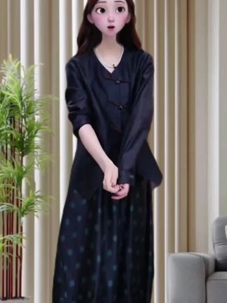 #连衣裙穿搭 #高级感穿搭 #美美的裙子 #早秋高智感职场穿搭 #长袖衬衫加半身裙套装