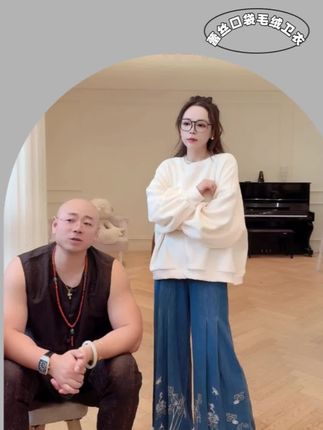 本素棉麻原创女装🎀C4927蕾丝口袋圆领毛绒卫衣#时尚 #卫衣 #内穿外搭都好看 #秋冬穿搭 #穿搭