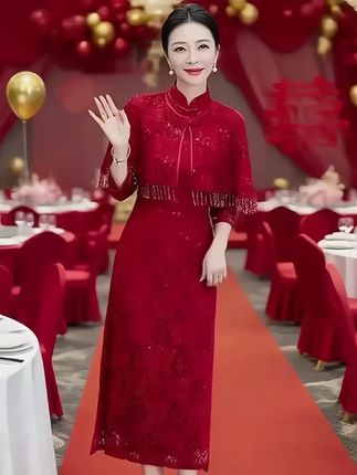 #优雅气质#婚礼妈妈礼服#婚庆礼服#婚宴妈妈装#喜婆婆礼服