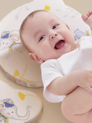 #婴儿枕 #婴儿硅胶枕 #婴儿定型枕 #纠正头型枕头 婴儿定型枕新生纠正头型矫正宝宝防偏头0到6个月一3-1硅胶枕头