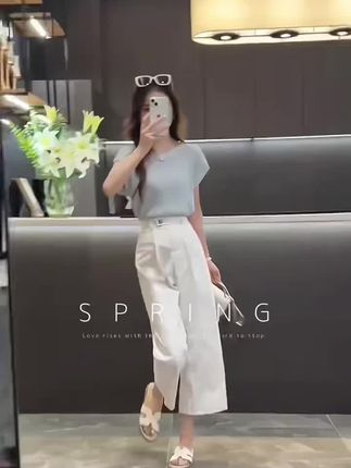 #套装 #休闲套装 #夏季新款 #面料柔软舒适 #时尚穿搭
