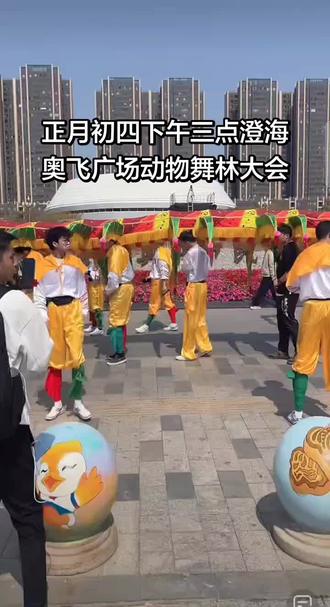 正月初四下午三点澄海奥飞广场动物舞林大会