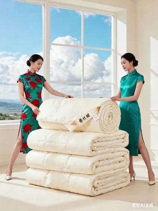 桐乡手工蚕丝被,细腻亲肤,透气不闷,传统工艺,睡感升级。#蚕丝被#好物推荐🔥 #好东西一起分享 #便宜好物 #冬季必备