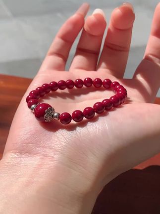 向内生长,活出生命的辽阔#高含量朱砂 #纯手工编绳 #手串搭配 #珠宝首饰 #真朱砂