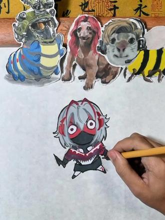 画了一个构造麦晓雯 #青年创作者成长计划 #三角洲行动 #麦晓雯 #威虫 #手绘