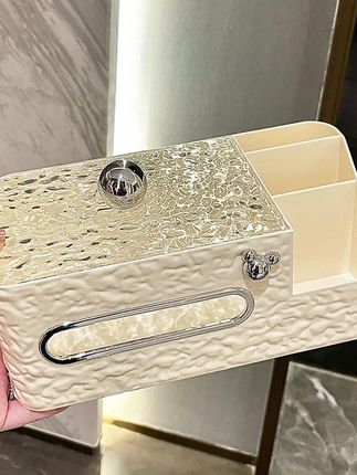 高档客厅纸巾盒多功能茶几桌面餐巾纸抽纸遥控器收纳盒家用轻奢款#纸巾盒  #多功能茶几桌面#餐巾纸盒 #遥控器收纳盒 家用轻奢款#收纳盒