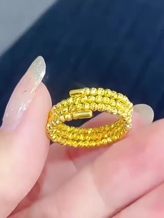爆闪!想戴一辈子的蹦迪珠戒指💍||闪到无法聚焦啦!真的好漂亮 #黄金首饰  #黄金首饰 #蹦迪珠#饰品就要blingblilng#蹦迪珠戒指