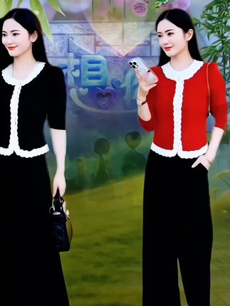 谁能拒绝这套小香风套装啊!T恤的设计感拉满,阔腿裤还特显腿长,日常出街、约会都能穿,氛围感直接拉满~#早秋高智感职场穿搭#早秋冷冽又随性的气质穿搭#说好的随便穿穿去看秀#流光机能风穿搭太有生命力了#团播都在琥珀流光摇