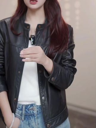 皮草春季新款真皮皮衣女百搭皮夹克外套26003皮衣女外套女款