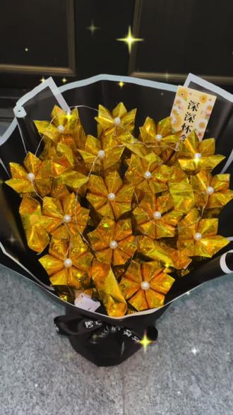 #真实生活分享计划 清明元宝花束教程